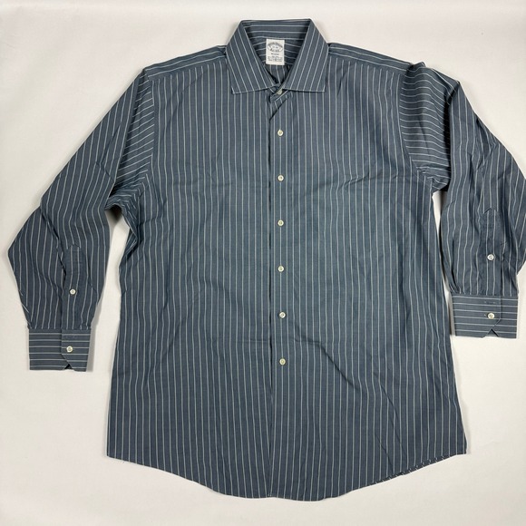 Brooks Brothers Other - Brooks Brothers Regent Dress Shirt 17-33 Blue White Stripe Supima Cotton Stretch